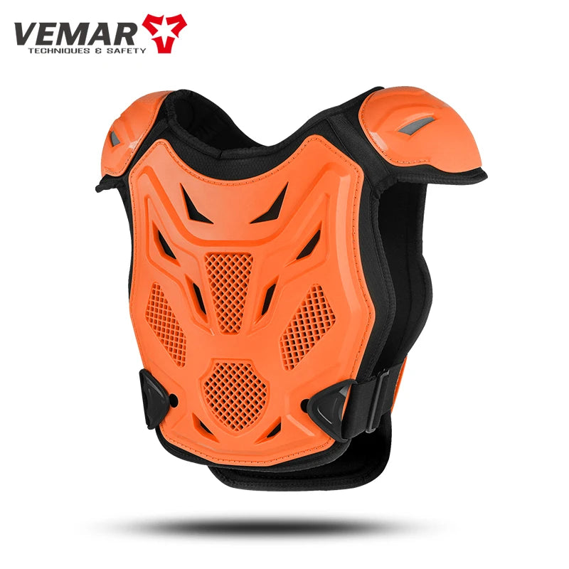 Kids Motorcycle Riding Body Armor/Elbow Knee Protector Children Motocross Back Vest Chest Off-Road Moto Cycling Protective Gear