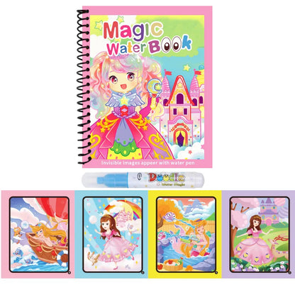 Repeated Children Drawing Coloring Books Sensory Early Education Puzzle Drawing Toys Ocean Dinosaur Animal Water Drawing Picture