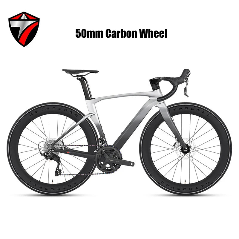 TWITTER New CYCLONE RS-24S Shift+105 Derailleur Carbon Road Bike 4-Pistons Oil Disc Brake Racing Bicycle 700*28C for Men Women
