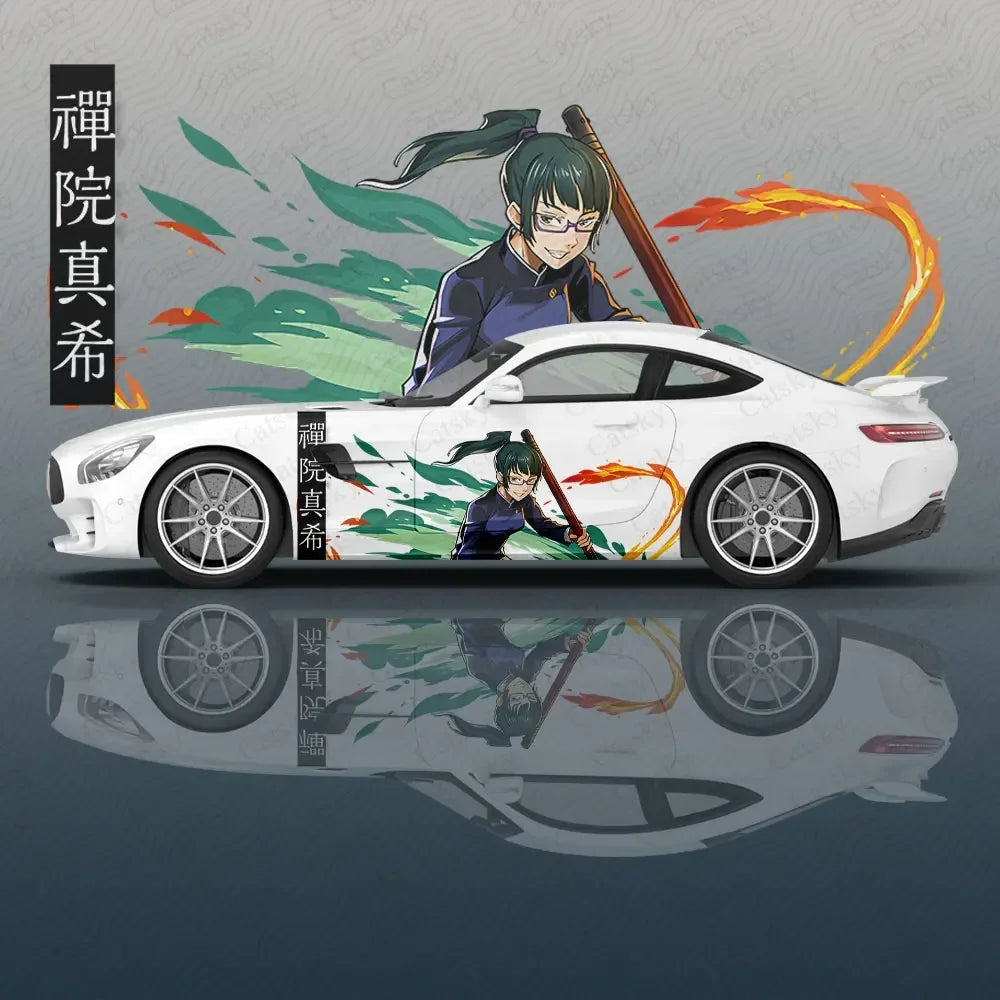 Jujutsu Kaisen Anime Car Decal Flower Vinyl Car Stickers SUV Side Graphics Decals, Universal Size, Vehicle Body-Decals