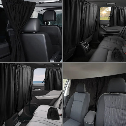 Sun Shade Car Privacy Curtains Car Divider Curtain Between Rear Seat Auto Blackout Curtains for Kids Baby Travel Nap Sleeping