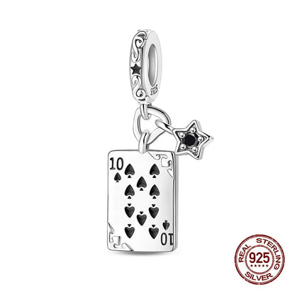 100% 925 Sterling Silver Tarot Collection Pendant DIY Hourglass Beads Fit Pandach Original Bracelet Women Jewelry Birthday Gift