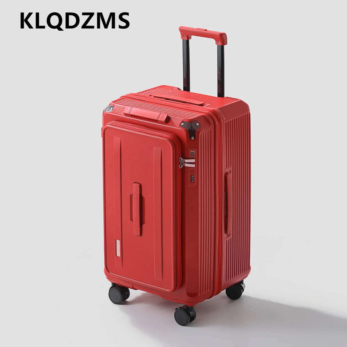 KLQDZMS Luggage Cart Style Travel Bag 20"24"26"28 Inch Large Capacity Trolley Case Women Boarding Box Men's with Wheels Suitcase