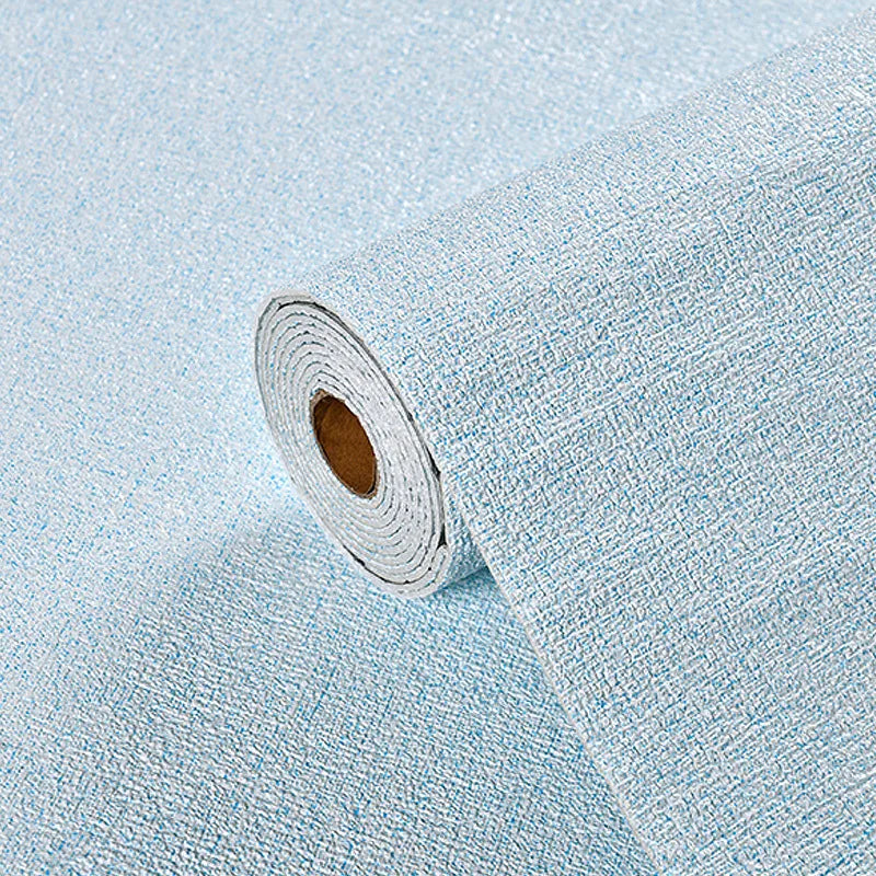 3D Linen Wall Paper Self-Adhesive Bedroom Warm Background Wallpaper Household Decor Waterproof Moisture-Proof Foam Wall Sticker