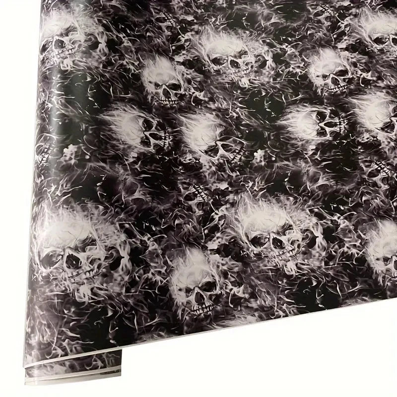 Premium Graffiti Skull Sticker Vinyl Wrap Film Roll Self Adhesive Decal Car Wrapping Foil with Air Release Bubble