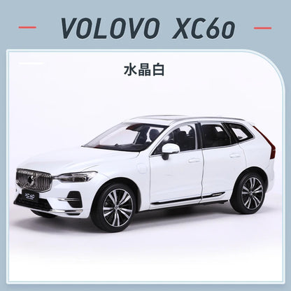 1/18 XC60 2022 SUV Diecast Alloy Car Model Toys Hobby kids gifts White/Silver/Gray Gift Collection Ornaments Display