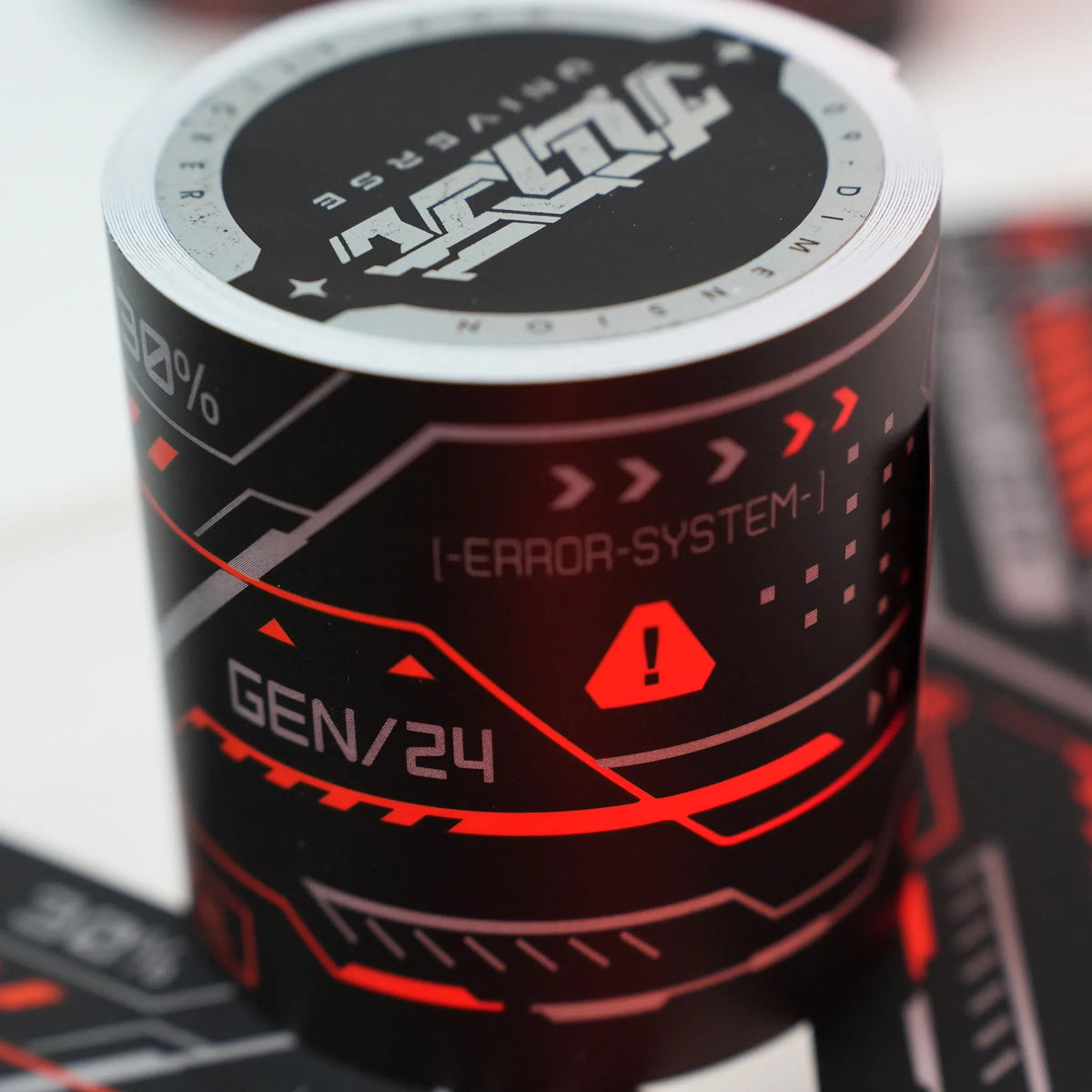 Cyberpunk Sci-Fi Warning Tape DIY Mechanical Decorative Tape Stickers for Bicycle/Skateboards/suitcases/fish Tanks Stickers