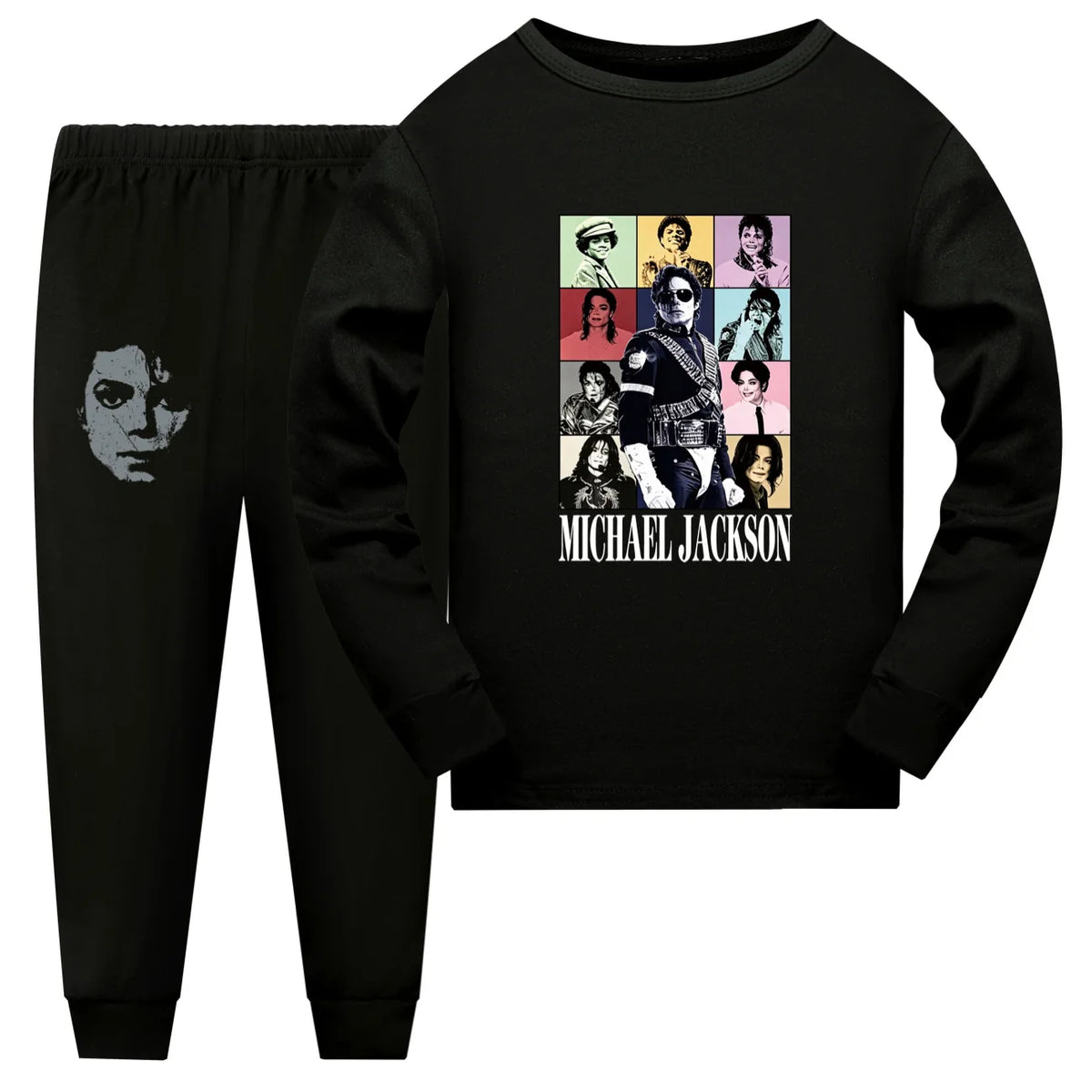 International celebrity children's short sleeved shorts and long sleeved Boy Girl Michael Jackson pajamas set