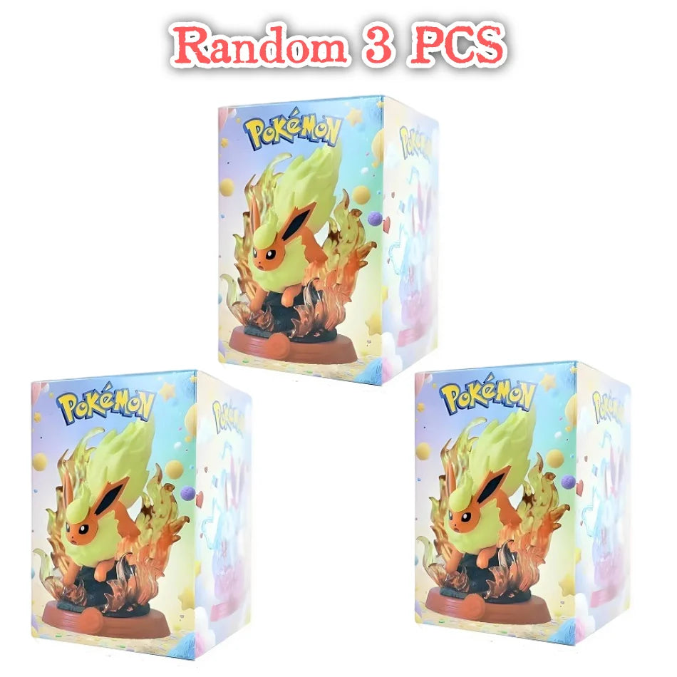 8 style Pokémon Action Doll Pikachu Adventure Eevee Blind Box Anime Model Desktop Decorations Pok é mon Toys Fans Birthday Gift