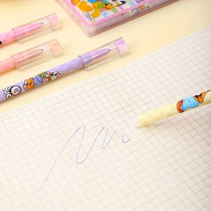 12 Pieces/Set Disney Mickey Mouse Gel Pen Cartoon Style Straight Erasable Pen Mickey Mouse House Cute Tall Erasable Pen