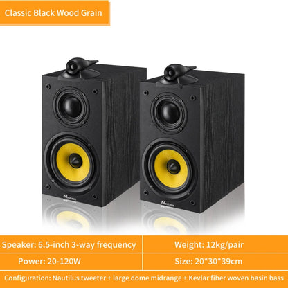 140W High-Power 6.5-inch Speaker Three-Way Bookshelf Speaker Fever 2.0 Hifi Audio Passive Home Theater Enthusiast Speaker 8Ω