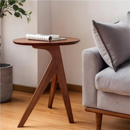 Solid Wood Round Side Table, sofa side table, household tea table, coffee table, garden round table, round table dining table