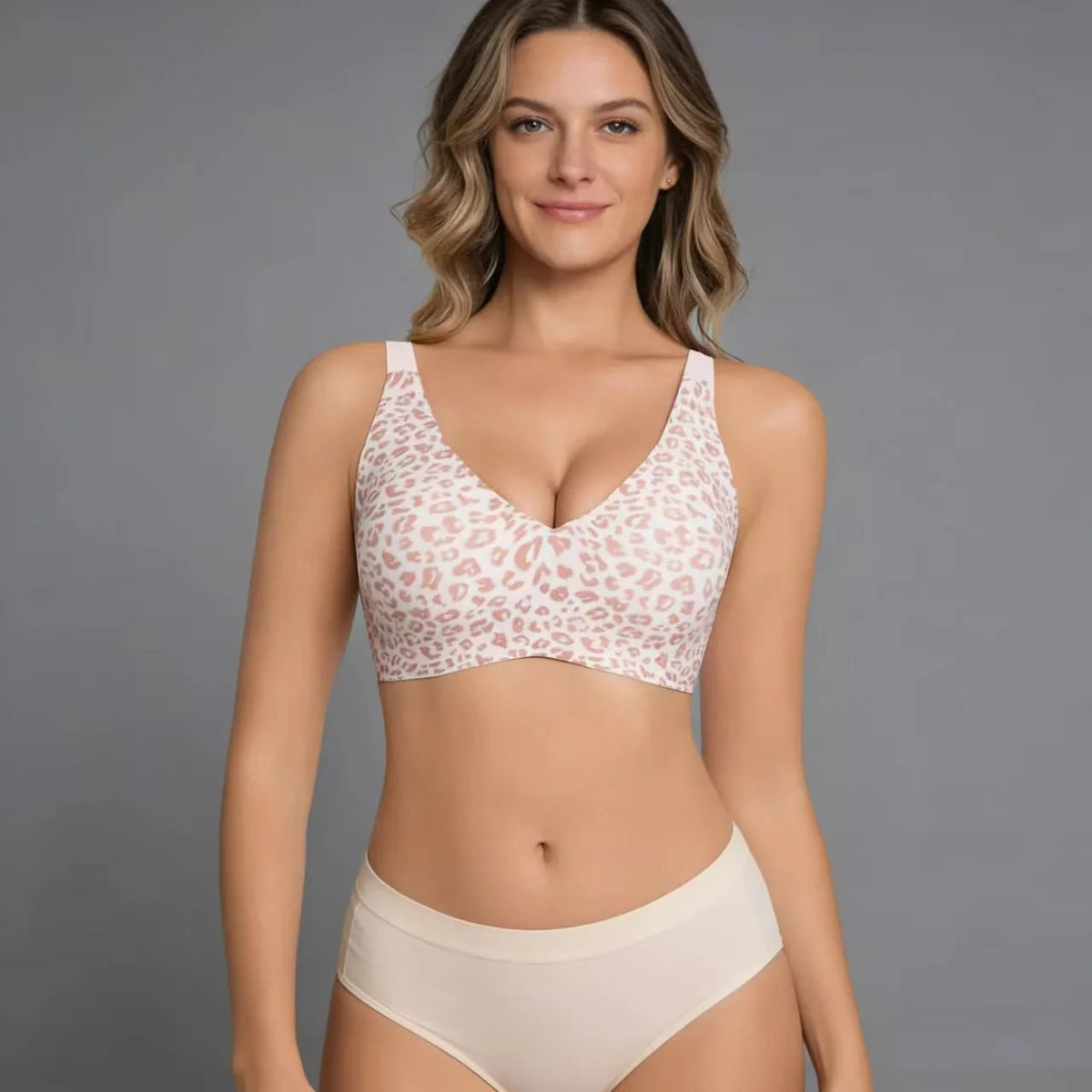 Seamless Wire-Free Full-Cup Bra Comfortable Thin Molded Cups Breathable Push-Up Support Beautiful Bra