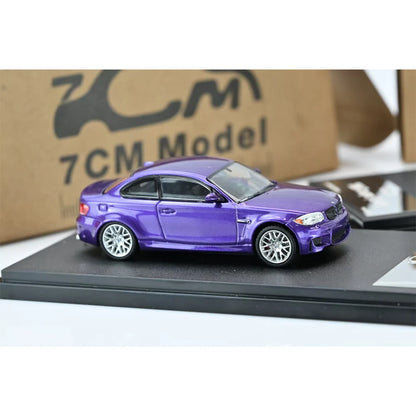 7CM Model 1/64 1M Coupe E82 Model Car Vintage Cars Diecast Vehicle Collection Model With Display Case Gifts for Adults