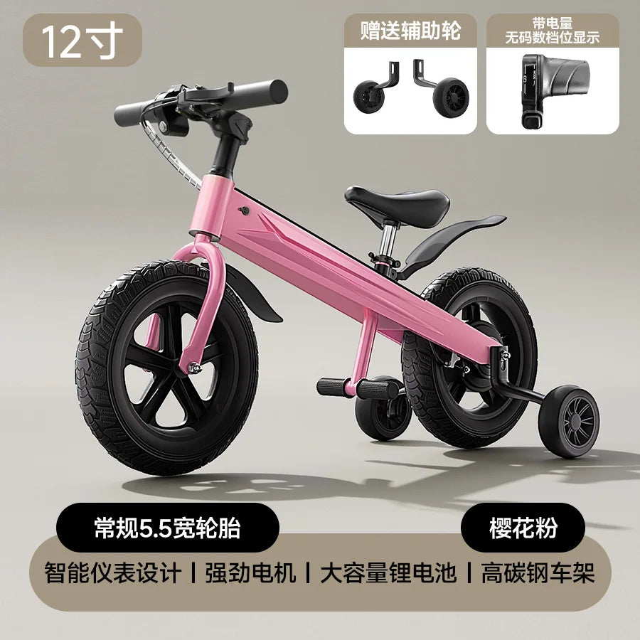 2026 Kids Electric Balance Bike Adjustable Speed Children Bicycle Ride On Training Scooter for Boys Girls New Style Pedal