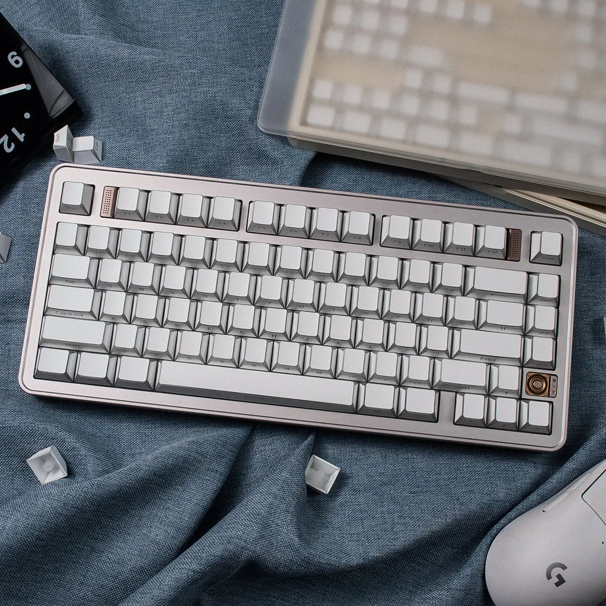 137 Keys Shadow Keycap Side Print Edge Backlit Keycaps Cherry Profile PBT Shine Through White Keycaps For MX Mechanical Keyboard