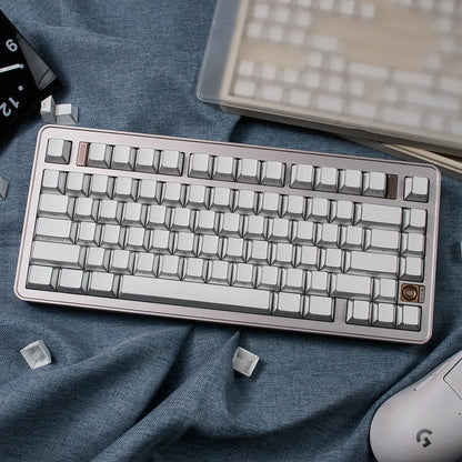 137 Keys Shadow Keycap Side Print Edge Backlit Keycaps Cherry Profile PBT Shine Through White Keycaps For MX Mechanical Keyboard