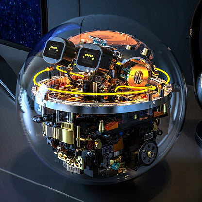 Technical Science Fiction Programming Spherical Machine Building Blocks Remote Control Sci-Fi Reconnaissance Robot Bricks Toy