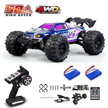 Rc Car Off Road 4x4 High Speed 70KM/H Remote Control Car with LED Headlight Brushless 4WD 1/16 Monster Truck Toys for Boys Gift