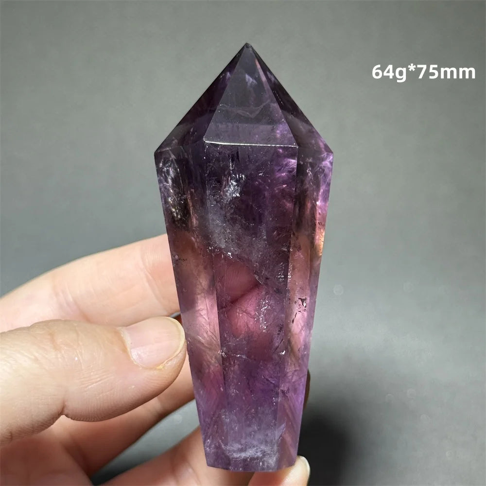 Amethyst Scepter Natural Mineral Quartz Gem Aura Spiritual Meditation Treatment Energy Home Garden Feng Shui Decoration