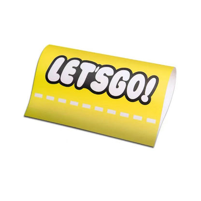 Creative LET'S GO Car Wash Tag Sticker Waterproof Sunproof PVC Windshield Decal Funny Label Design Universal Auto Window Tailgat