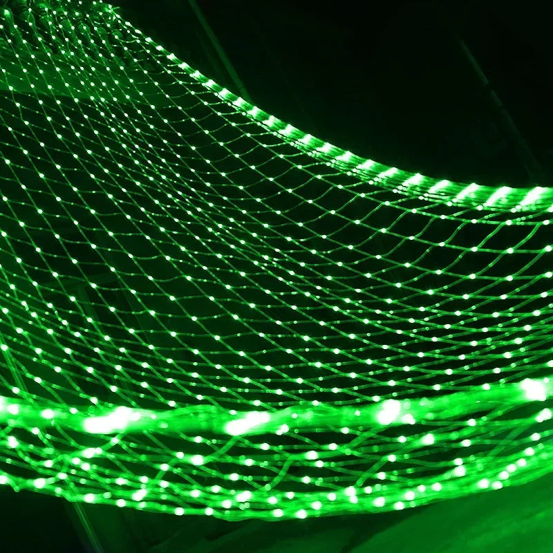 6x4M 3x3M LED Net Mesh Light Christmas Window Curtain String Light Outdoor Fairy Light Garland for Wedding Holiday Decor Lamp