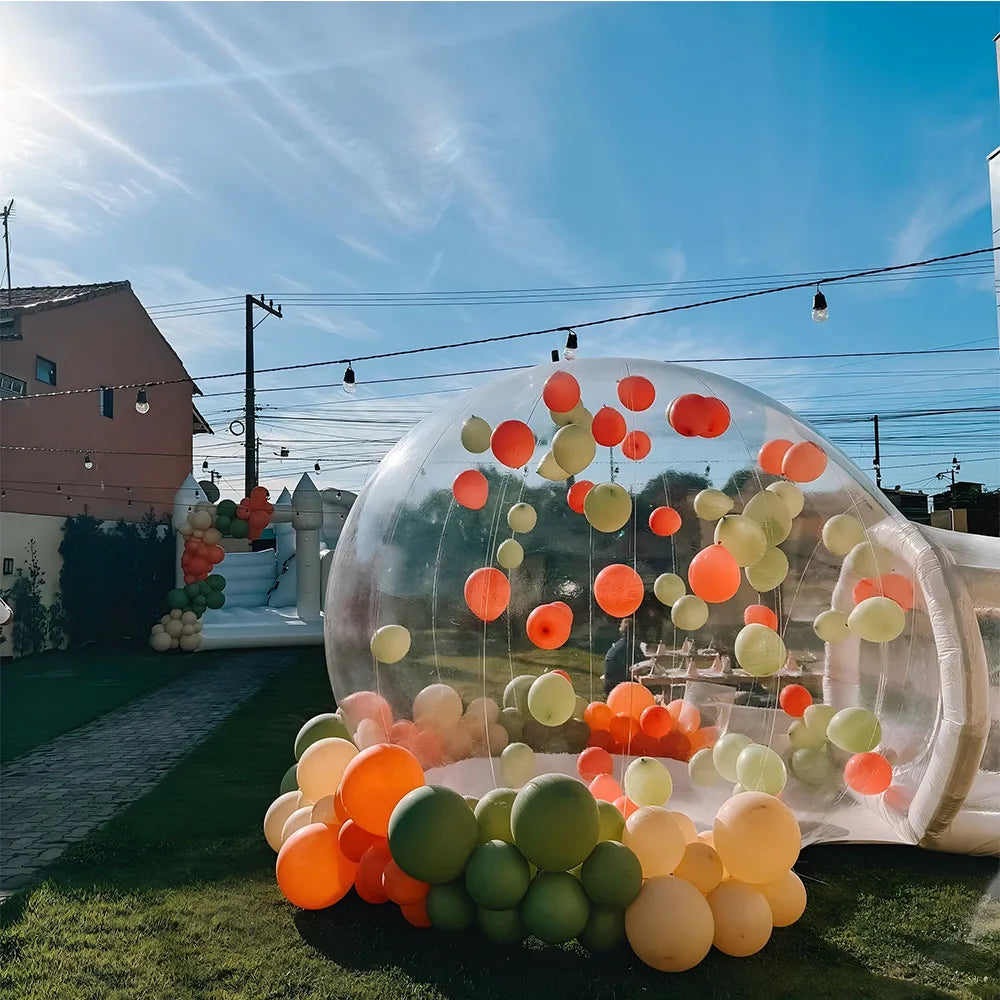 Bubble House With Trampoline Nd Blower PVC Material Outdoor Inflatable Castle Bouncer For Kids Chlidren Toys Hot