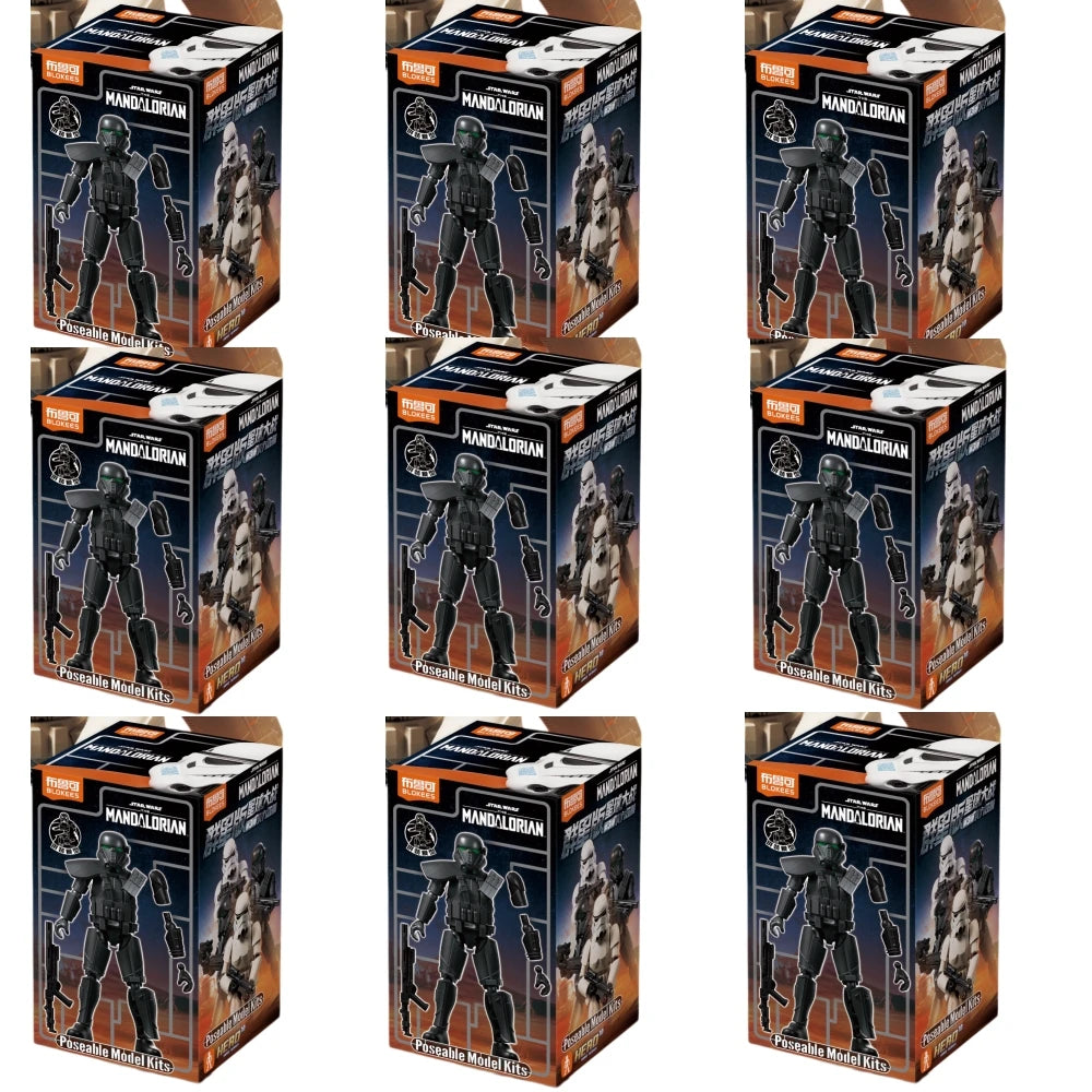 Blokees Galaxy Version 03 Trooper Collection Star Wars The Mandalorian Blind Box Poseable Model Kit Collectible Action Figure