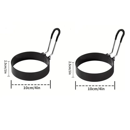 Egg Ring Mold Stainless Steel Non-Stick Pan with Heat Resistant Handle for Frying Hamburgers Easy To Clean Kitchen Cooking Tools