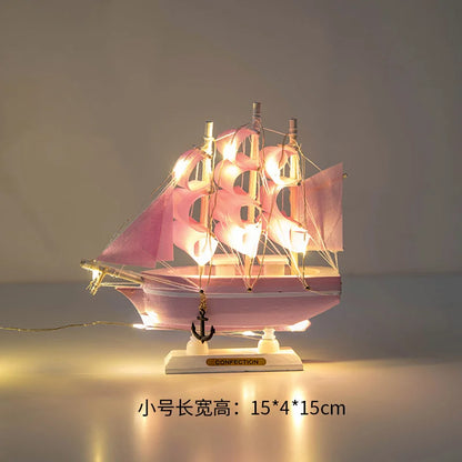Wooden Sailboat Model Handcrafted Coastal Nautical Decor Table Centerpiece For Living Room Office Desk Gift For Adults And Teens