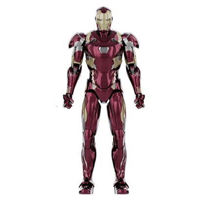 Fondjoy Marvel Iron Man MK46 Assembled Model Action Figures Reactors Can Emit Light Collect Desktop Ornament Boy Toy Idea Gifts