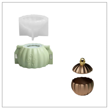 Christmas Twinkle Bauble Candle Jar Silicone Molds for Concrete Jesmonite Cement Reusable Candle Refill Mould DIY Xmas Gifts