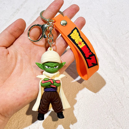 Anime Dragon Ball Keychain Ewelry Son Goku Vegeta Piccolo Action Figures Cute Keyring Bag Pendant Car Ornament Accessories Gifts