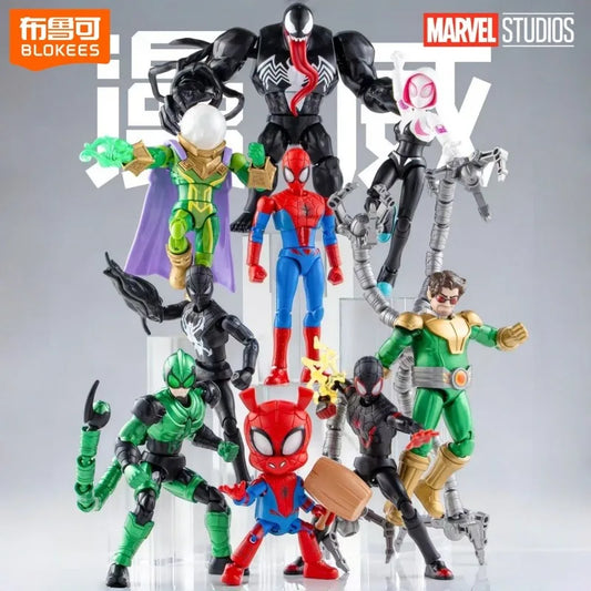 BLOKEES Marvel Building Block Heroes Stars Edition 5th Assembled Anime Cartoon Toy Model Desktop Ornaments Children Holiday Gift