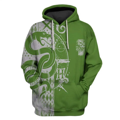 2024 autumn and winter Harajuku fashion men's hoodie casual y2k sweatshirt men's 3d printed red owl college pattern sport hoodie