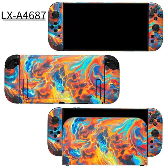 Colorful Sticker Skin for Nintendo Switch 2 NS Console Dock Charger Stand Holder Joy-con Controller Vinyl