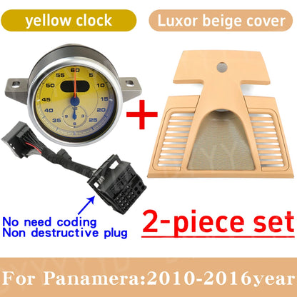 Car Stopwatch Chrono For Porsche Panamera 970 2010-2016 Stop Watch Clock Interior Dashboard Cover Compass Electronic Meter Clock