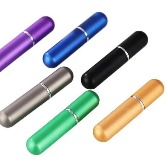 5/10pcs 5ml Refillable Perfume Bottle Mini Aluminum Perfume Spray Bottle Travel Container with Empty Atomizer Bottles