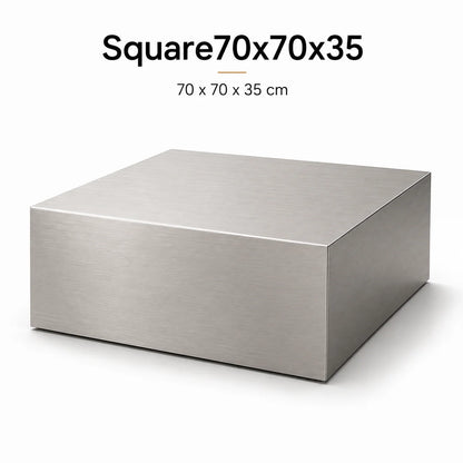 Modern Stainless Steel Coffee Table Square Rectangular Minimalist Center Tea Table for Living Room Apartment Hotel Furniture