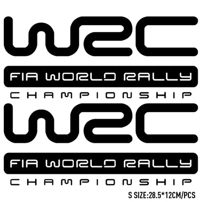 2Pcs WRC Car Stickers Racing Style Auto Vinyl Film Decals For Auto Bumper Windows Motorcycle Laptop Walls Tuning Car Accessories