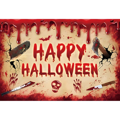 Horror Halloween Scary Blood Splatter Backdrop Red Blood Dripping Ghost Shadow Zombie Vampire Photography Background Studio
