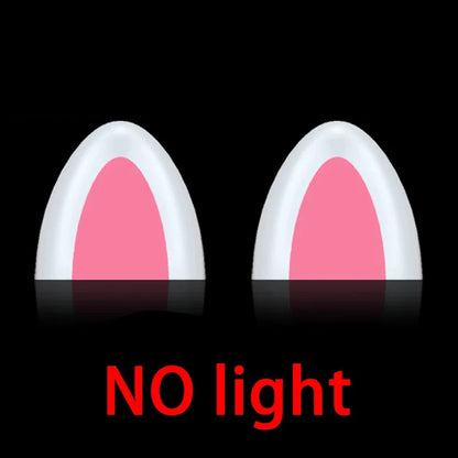 With or without lights 1 or 2pcs The car roof solar light decoration cat ears car cute panda ears Roof exterior decoration