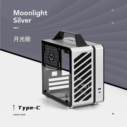 Mechanic Master C24 Sugar Cube Air&TypeC Version Portable Mini Desktop Chassis ITX Computer Case With Tempered Glass PC ardware