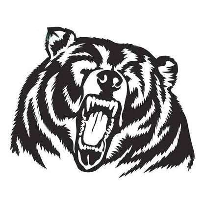 New Design Big Bear Car Bumper Window Sticker Scratch Repair Decal Vinyl Car Packaging Motorcycle Camper Decorative Decal, 13cm