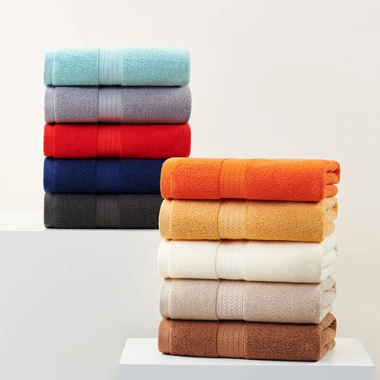 1/2/4PCS 50x100cm Cotton Towels Bath Face Hand Big Cover Quick-drying Absorbent Washcloths Towels For Bathroom 타월 Serviettes