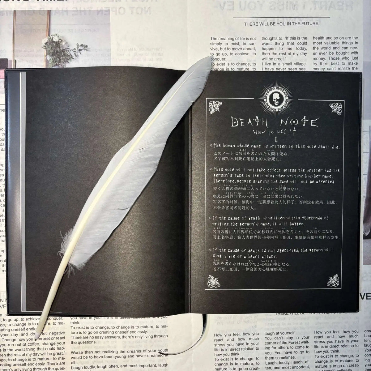 Death Note Anime Peripherals Notebook Quill Pen Cosplay Prop Party Supplies Animation Stationery Gift Creative Funny Toys