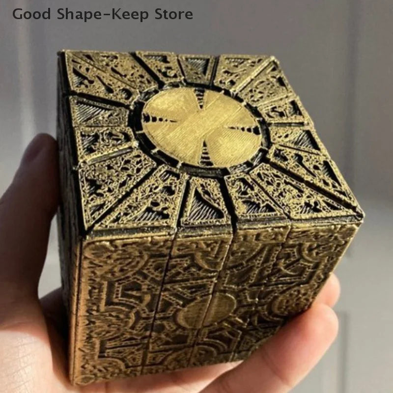 Hellraiser Puzzle Box with Moving Figures from the Film Series, Perfect Horror-Themed IQ & EQ Test Toy for Adults and Kids