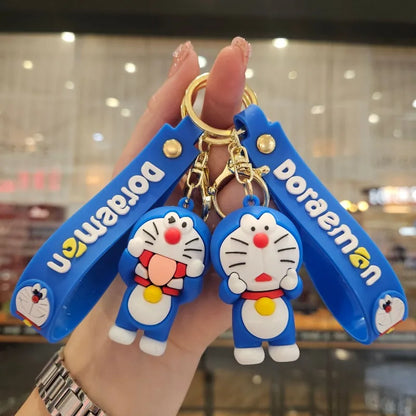 Cartoon Doraemon Keychain Cute Doll Dingdang Cat Car Keychain Backpack Pendant Kawayi Jewelry Toy Children's Birthday Gift