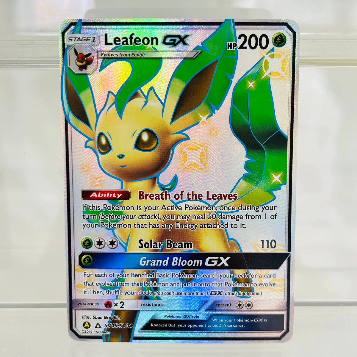 Sylveon GX SV76/SV94 English Card with Holographic Texture, Perfect Condition DIY Premium Anime Collection Card