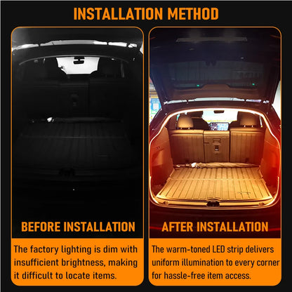 Multi-Color Car Trunk Light - Waterproof LED Atmosphere Lamp - Plug & Play via Cigarette Lighter - Interior Styling Upgrade